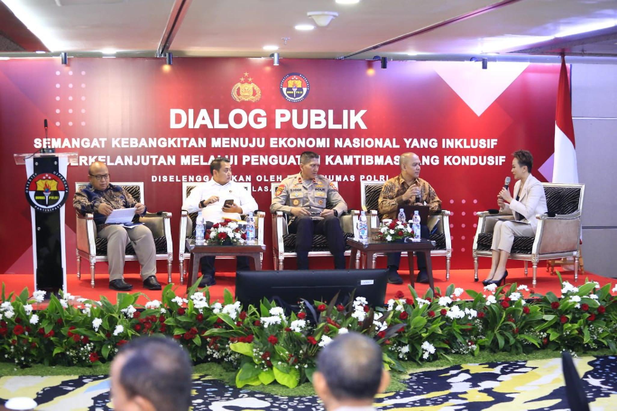 Foto Dialog Publik Dorong Ekonomi Nasional Inklusif dan Berkelanjutan Melalui Penguatan Kamtibmas