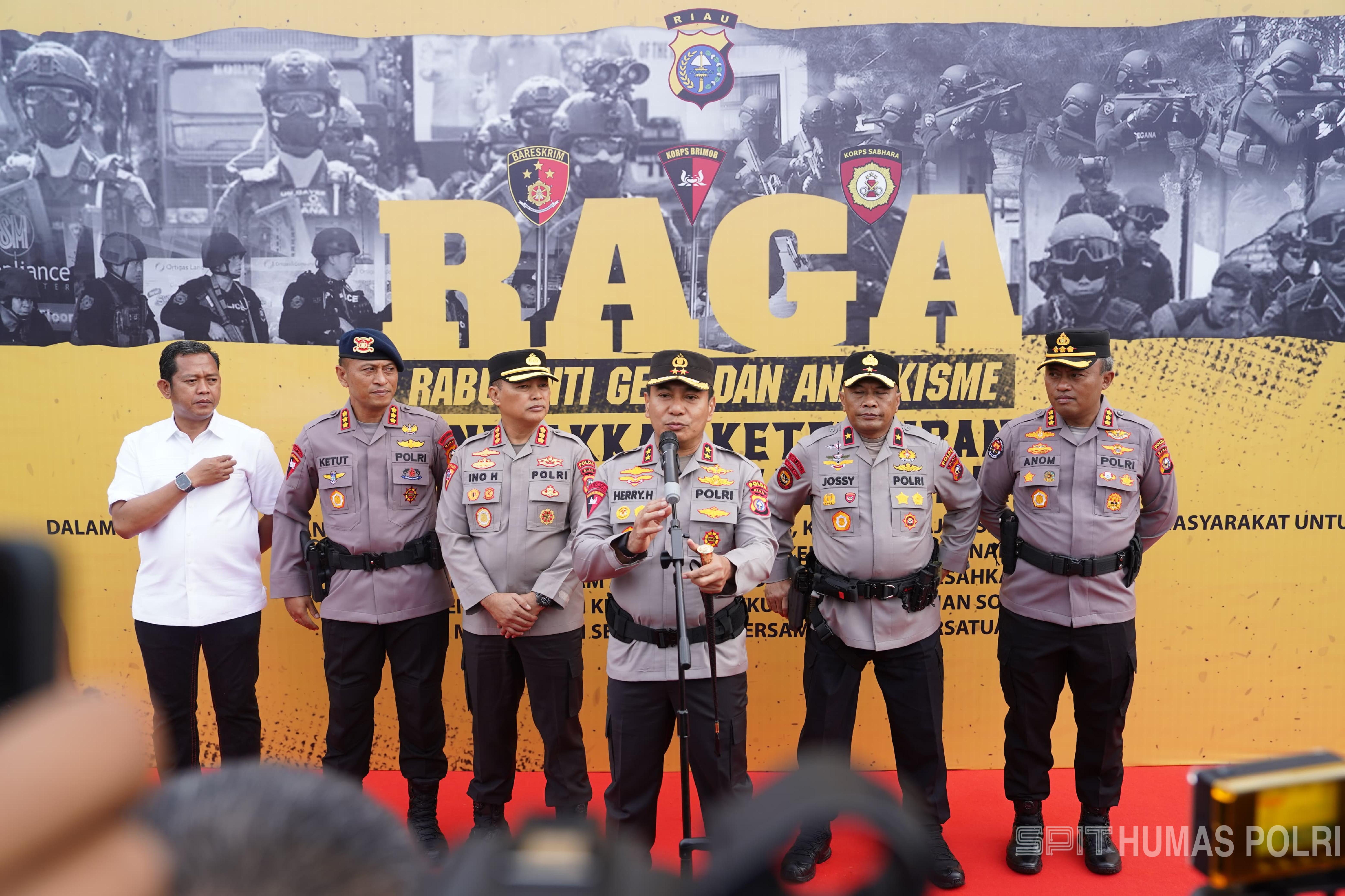 Foto Polda Riau Launching Program TIM RAGA (Rabu Anti Geng Dan Anarkisme) 