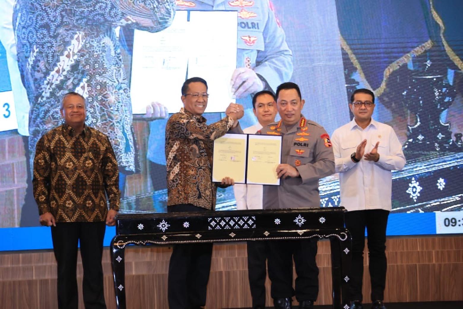 Foto Kementerian Hukum Teken MoU dengan 20 K/L, termasuk Polri