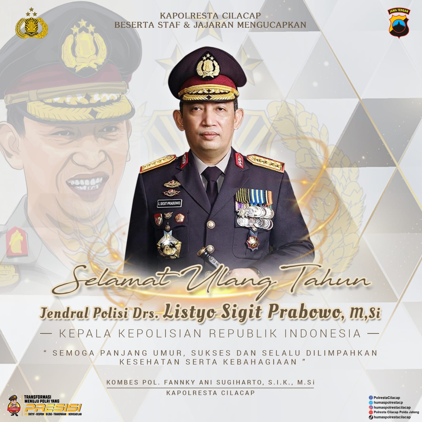 Selamat Ulang Tahun Kapolri Jenderal Pol Drs Listyo Sigit Prabowo, M.Si