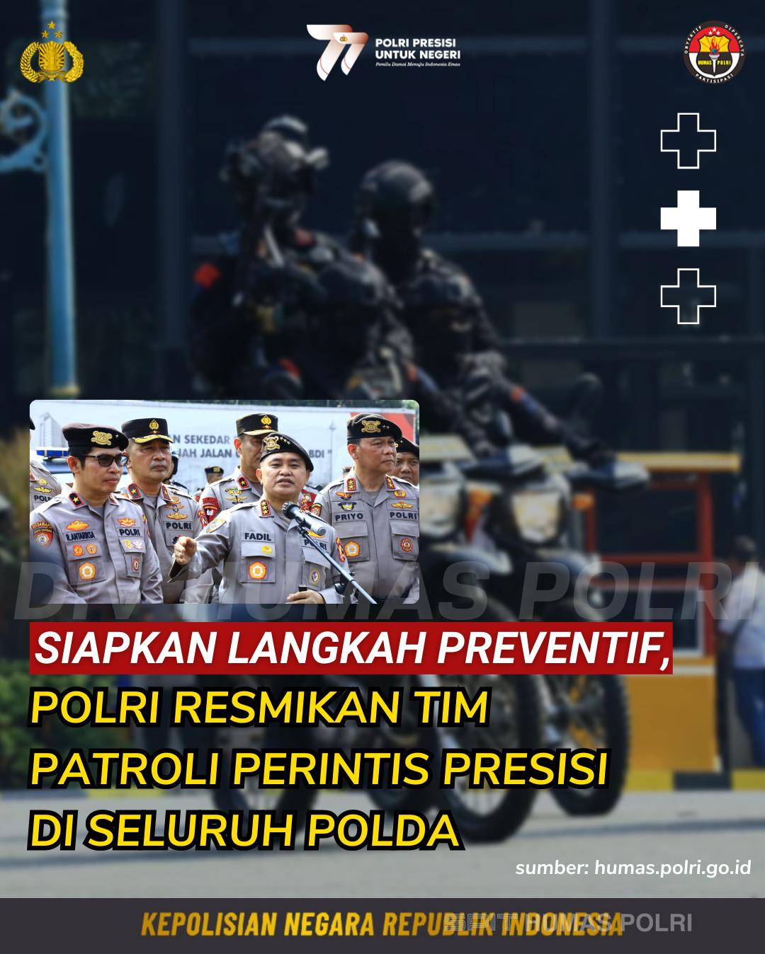 Baharkam Polri Resmi Luncurkan Program Patroli Perintis Presisi Di ...