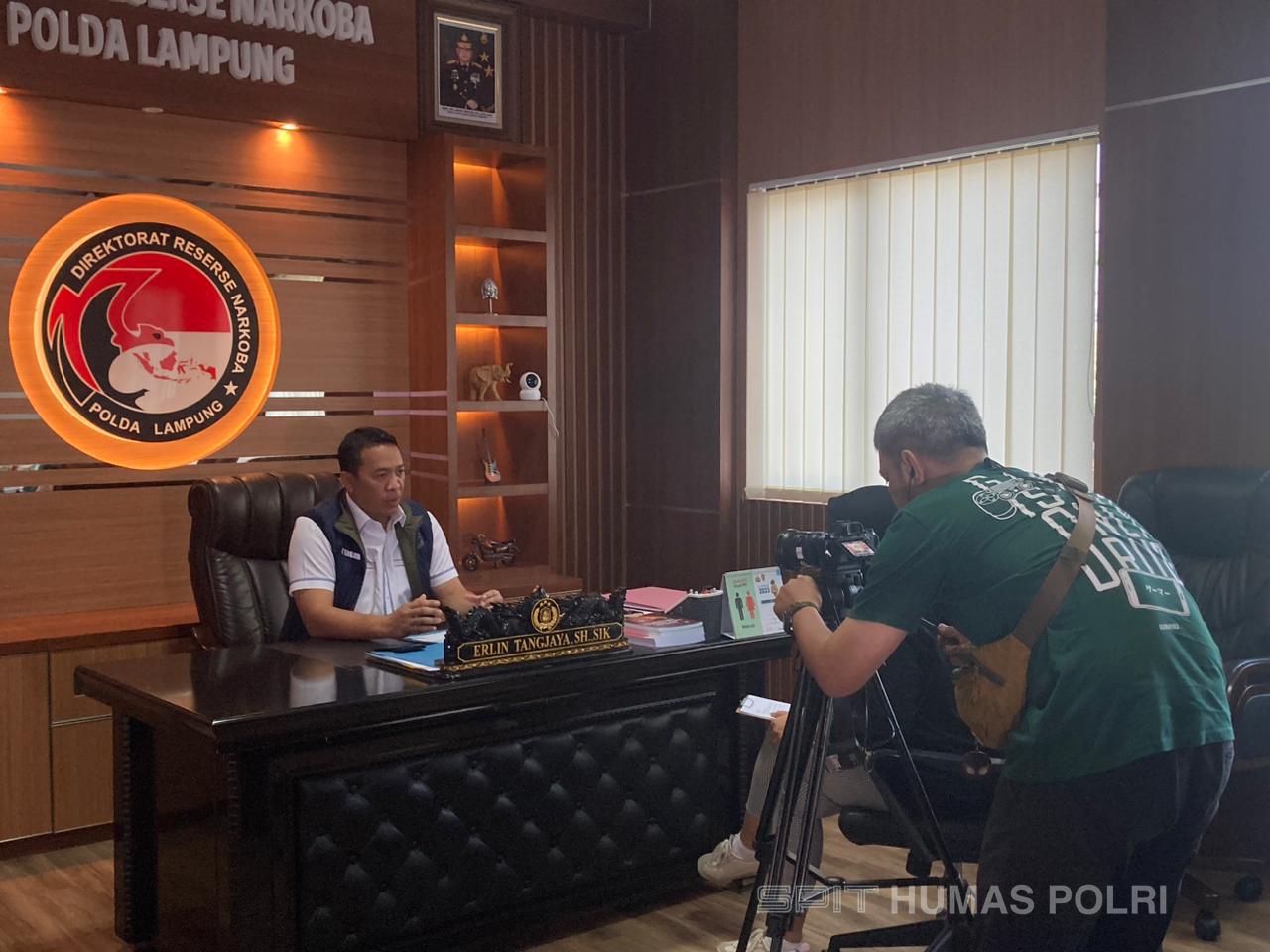 Polda Lampung Ungkap Sindikat Narkoba Internasional